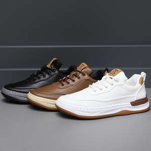 Zapatos Casuales con Cordones en Marrón, Blanco y Negro, Venta al Por Mayor de Fábrica - Parte Superior de PU, Suela de Goma, Estilo para Caminar, para Hombre - Product Image 3