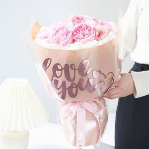 Luxury 58*58cm/pcs Hot Stamping Printed <b>Cellophane</b> Flower <b>Wrapping</b> <b>Paper</b> Gift Wrap <b>Paper</b> for Florist - Product Image 5