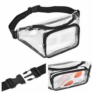 Riñonera de PVC transparente impermeable para mujer con logo personalizado, bolso de cintura para teléfono, riñonera con logo personalizado - Product Image 4