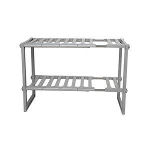 Home kitchen storage organizer plastic rack cabinet desktop rack expendable under sink shelf