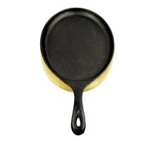 Poêle à frire ovale en fonte, poêle Fajita avec poignée avec planche de bois plaques à Steak antiadhésives, nouveau style 2022
