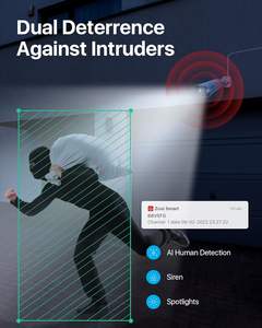 Système de caméra de sécurité PoE 16 canaux 4K H.265 8MP NVR 4TB HDD Enregistrement 24/7 8x Caméras IP 5MP Intérieur/Extérieur Détection humaine - Product Image 5