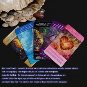 Cartes Oracle Loi d'Attraction 78 Cartes Jeu de Tarot pour l'Alignement Énergétique, la Croissance de l'Âme, la Guidance Spirituelle & Vente en Gros OEM - Product Image 5