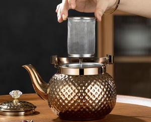 High Quality Master Eco-Friendly Saudi Arabia Retro Gold Copper Color Stainless Steel Water <strong>Kettles</strong> 1-2L Capacity Electric Tea - Product Image 5