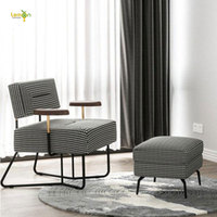 Canapé carré simple et moderne en treillis, de style nordique, rétro, rampe confortable et simple pour salon