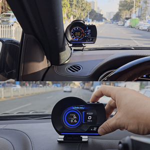 New Version 5.08 HUD P6 OBD+GPS Dual System Smart Gauge Speeding Alarm High <strong>Resolution</strong> No Delay Car HUD - Product Image 5