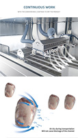 Ligne automatique d'emballage de viande Machine d'emballage coupée par joint gazeux sous vide Tunnel de rétrécissement d'eau chaude Machine de transport Séchoir à air comprimé