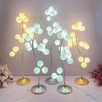 Lampadaire LED en forme de globe givré avec branches d'arbre et multiples boules, pour éclairage de chemin de mariage, décoration de fond de scène de banquet