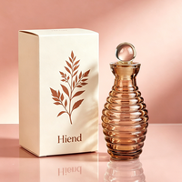 Bouteille diffuseur en verre décor coquillage 100ml vide pour huile parfumée avec bouchon mat, accessoire d'aromathérapie de luxe pour chambre à coucher
