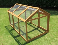 Cage à poules en bois d'extérieur, grande volière en bois pour animaux de compagnie