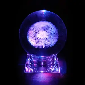 Crystal Ball 3D Miniature Planets Model Sphere Glass Ornament