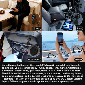 Cargador Rápido Universal de 12V 24V para Autocaravanas, Autos y Autobuses, 5V 3.1A 15.5W, Tipo-C USB, Cargador Rápido USB 3.0 con Doble Puerto - Product Image 4