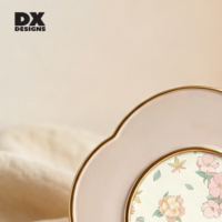 DX Designs Vente en gros Cadre photo en alliage d'aluminium émaillé en forme de fleur nordique, cadre photo en métal en forme de cœur pour cadeau de mariage