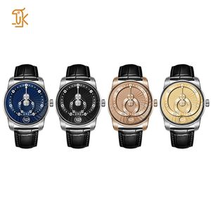 Montre automatique de créateur de luxe mécanique Wandering Hour pour homme Montre-bracelet unique personnalisée en acier inoxydable Fabricant OEM - Product Image 5