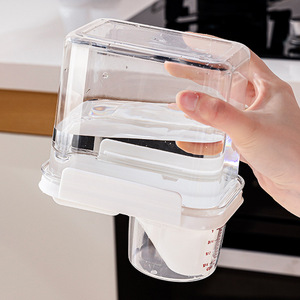 Food Storage Container Rectangle Clip-on Lid 1100ml 1800ml 2300ml Rice <b>Flour</b> Grain Storage Box Airtight Moisture Proof Insect - Product Image 3