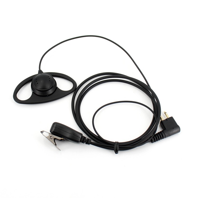 D-shaped Earpiece with Inline Microphone Fit for MOTOROLA CP100 CP100D CP200 CP200D CP200 XLS CP1300 CP110 Radio M1 Connector