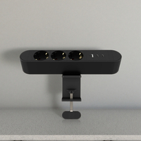 Allemagne 30W/67W 16A Pop-up Tabletop Power Socket Clamp-On Office Workstation 2TYPE-C 1USB-A for EU