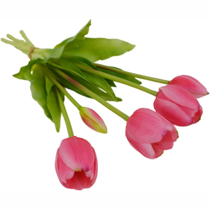 Tulipanes Artificiales de Látex Sintético, Ramo de PVC Realista y Suave, Decoración para el Hogar, Bodas, Graduaciones, Año Nuevo, Día de la Madre, Acción de Gracias - Product Image 2
