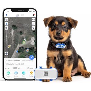 เครื่องติดตาม GPS สำหรับสัตว์เลี้ยง สำหรับสุนัข ติดตามตำแหน่งแบบเรียลไทม์ กันน้ำ รองรับ 4G GPS ในตัว ใช้งานร่วมกับ Android และ iOS ดีไซน์ทรงสี่เหลี่ยม - Product Image 1