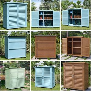 Hangar <span class=keywords><strong>de</strong></span> stockage extérieur résistant aux intempéries pour les outils <span class=keywords><strong>Armoire</strong></span> d'arrière-cour en bois massif - Product Image 6