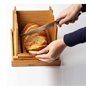Trancheuse à pain en bambou 32x21x6cm, plateau à pain pratique pour les fournitures de boulangerie - Product Image 1
