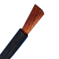 Câble de soudage en cuivre flexible 1/0, 16 mm², isolé en caoutchouc, construction à âme unique, câbles d'alimentation