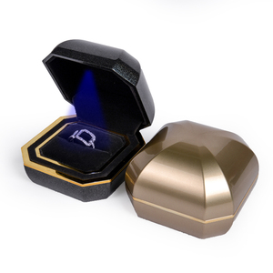 Wholesale Ring Earring Bracelet Necklace Packaging Octagonal Luxury Jewelry Box With <b>LED</b> Light - Product Image 4