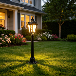Lámpara de Jardín Clásica Personalizada, Combinación de Luces Decorativas para el Hogar con Sensor de Luz y Sensor de Movimiento, Luz de Paisaje - Product Image 3