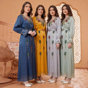Wholesale Factory Supply PROMISTAR Vintage Style Indian Dubai Muslim <strong>Kurta</strong> / Kurti for <strong>Women</strong> Foil Print Quick Dry Loose Fit - Product Image 1