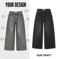 Jean droit pour homme personnalisé 14 oz, denim noir délavé, motif étoile rayonnante, haute qualité, automne hiver été