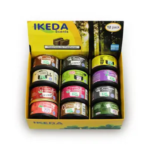 IKEDA logo personalizzato deodorante per auto biologico in legno in lattina