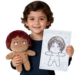 Muñecas de Peluche Personalizadas para Niñas, Muñecas de Peluche Vibrantes de Piel Oscura, Figuras de Dibujos Animados Desnudas y Vestibles, Muñecas de Peluche de Piel Oscura, Regalo - Product Image 1