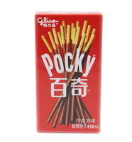 Vente en gros de bâtonnets de biscuits croustillants enrobés de chocolat 48g, biscuits aux fruits et aux noix, boîte de collations asiatiques