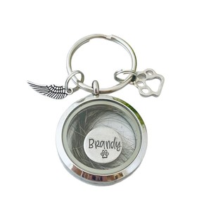 Porte-clés commémoratif pour poils <span class=keywords><strong>de</strong></span> <span class=keywords><strong>chien</strong></span> en acier inoxydable, médaillon souvenir pour animaux <span class=keywords><strong>de</strong></span> compagnie, peut contenir photo, cendres, breloques cœur et os, cadeau <span class=keywords><strong>de</strong></span> sympathie et <span class=keywords><strong>de</strong></span> commémoration - Product Image 3