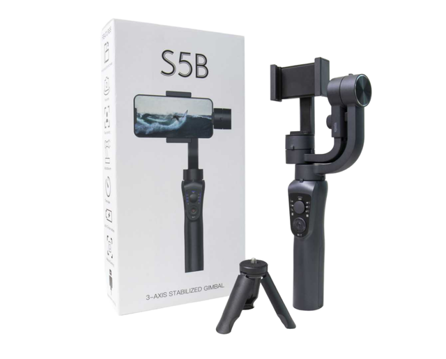Hot Selling 3-Axis Gimbal Stabilizer S5B Face and Object Tracking for Action Camera & Smartphone with APP