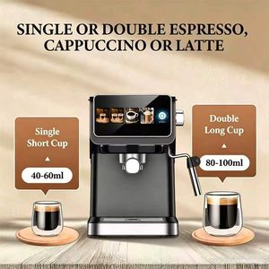 Semi-Automatic Coffee Machine Touch Control Home Commercial Use <b>Espresso</b> Milk Frothing All-In-One Machine - Product Image 3