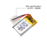 Produsen baterai Lipo Cina kustom baterai Ion Lithium 3.7 Volt UFX 351423 140mAh 3.7 V untuk baterai Pointer Laser