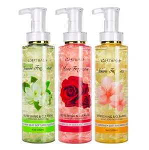 Private Label Rose Jasmine Sakura Flower Sent Perfume Wholesale Whitening Body Wash Shower Gel
