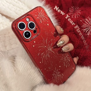 <span class=keywords><strong>Coque</strong></span> de protection pour téléphone portable en TPU <span class=keywords><strong>rouge</strong></span> scintillant avec motif feux d'artifice du Nouvel An pour <span class=keywords><strong>iPhone</strong></span> 17 16 15 14 13 12 <span class=keywords><strong>11</strong></span> Pro Max - Product Image 3