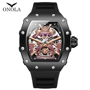 Montres mécaniques automatiques ONOLA 3865 <span class=keywords><strong>pour</strong></span> hommes, étanches, montres de luxe <span class=keywords><strong>pour</strong></span> hommes, bracelet en silicone, <span class=keywords><strong>montre</strong></span> de sport - Product Image 3