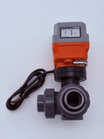 Vanne à boisseau sphérique électrique intelligente radiante en PVC 3 voies DN15-DN50 pour eau OEM