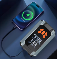 Démarreur de voiture portable avec compresseur d'air 12V avec gonfleur de pneu Batterie de voiture 4 en 1 Démarreur de voiture à essence diesel