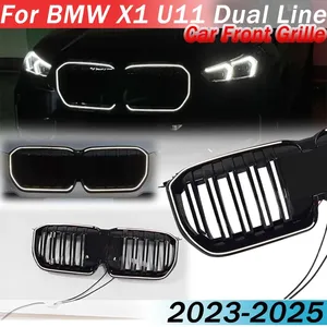Car Front <b>Grille</b> <b>For</b> X1 U11 2023 2024 2025 Dual Line With LED <b>Mesh</b> Cover Trim Body Kit Modification Exterior Tuning - Product Image 1