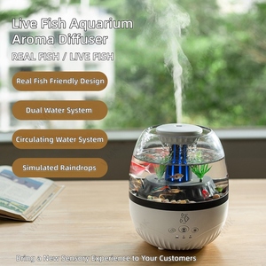 Difusor de Óleo de Chuva Inteligente com Névoa Fria, Ruído Branco, Micro Paisagem de Planta, Umidificador de Ar em Gota de Chuva e Difusor de Aroma com CE RoHS - Product Image 2