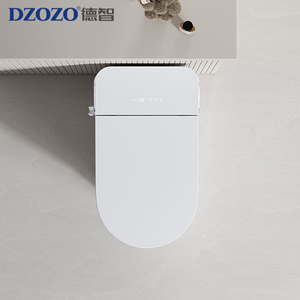 Toilette intelligente carrée S007 avec télécommande, sans réservoir, électrique, automatique, siège chauffant, séchage à l'air pour salle de bain - Product Image 4