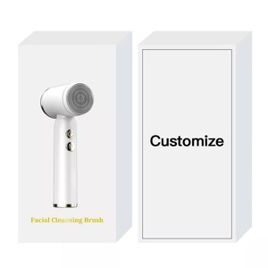 แปรงทำความสะอาดผิวหน้าแบบพกพา ซิลิโคนร้อน-เย็น ขัดผิว ขจัดสิ่งสกปรก แปรงทำความสะอาดผิวหน้าระบบโซนิคไฟฟ้า - Product Image 1