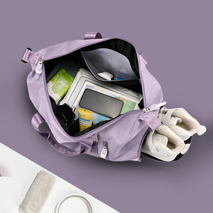 Grand sac de sport pliable personnalisé à imprimé tendance, sac de sport multifonctionnel imperméable, sac de voyage avec compartiment à chaussures - Product Image 2