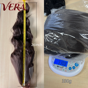 Perruques synthétiques en fibre <span class=keywords><strong>Futura</strong></span> HD 13x4 Lace Front à raie libre 330g, ondulées naturelles, brunes, effet mat, résistantes à la chaleur pour femmes - Vente en gros - Product Image 6