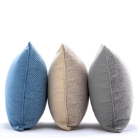 Housse de coussin unie nordique avec passepoil, taie d'oreiller simple et moderne, coussin décoratif pour la maison, l'hôtel, le canapé, la chambre