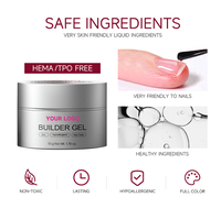 Gel UV Constructeur Sans HEMA en Gros OEM ODM 50g – Fournisseur Professionnel de Gel Dur pour Extension d'Ongles Sans HEMA